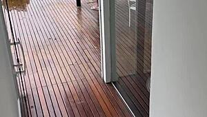 Hey, wanna see my slutty young wife fucked on the porch?