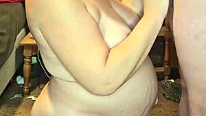 a pregnant wife gets a messy facial after a steamy blowjob session at home