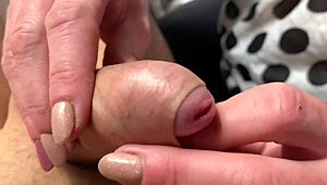 Foreskin Play Turns Hard with Handjob and Post-Cum Fun