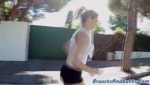 A bigtit milf gets picked up and passionately fucked in missionary position