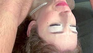 most extreme deepthroat facefuck of 2025 leaves her sloppy and breathless in close-up.