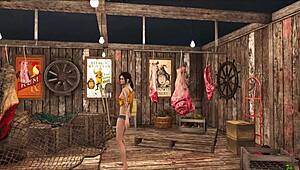 fallout 4 teen brunette in slutty tease fashion, showing off sexy curves