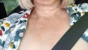 i love flashing my tits in the car for a naughty selfie moment