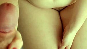 pov handjob with huge cum on tits