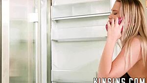 step daughter in black swim suit caught by older man