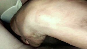 using fake dick on student pussy through pantyhose