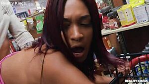 Intense Doggystyle Facial Cumshot on Bent Over Bodybuilder