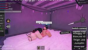look at this hot roblox girl getting fucked with big tits