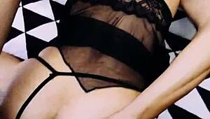 Erotic Wife in Fishnet Bodysuit Spreads Legs for Beautiful Anal POV