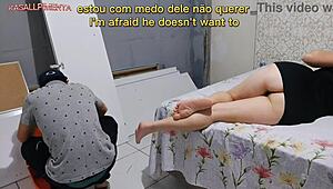 Housewife seduces installer for payment