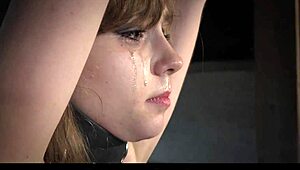 rough and b fuck in bondage submission with deepthroat and latex