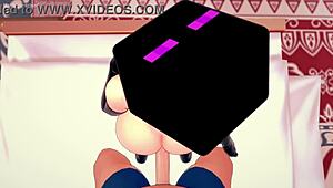 I’m obsessed with this hentai 3D Minecraft cumshot scene