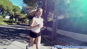 A bigtit milf gets picked up and passionately fucked in missionary position