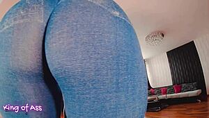 I’m a curvaceous cutie, riding my dildo reverse cowgirl, teasing with ripped clothes