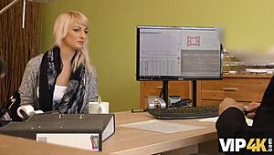 vip4k sweet blonde gives in to naughty loan agent