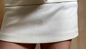 wow, check this cute tall chick messing with anal in tennis shorts! 😜