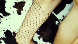 Milf does a hot striptease with masturbation, then takes big dick in her tight holes 😍