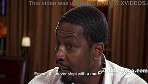 Petite Dyke Rides Her Big Black Cock Boss Hard For Cum