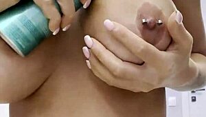 Monika Fox Poses Naked At Home, Smearing Cream On Her Body