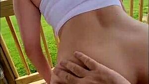 Slut Wife Bent Over In Backyard Garden Gets Caught Fucking Husband Doggy Style