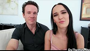 wifey sasha sparrow gets bbc creampie in front of cuck husband