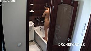 Cute Teen Aurora Caught on Shower Spy Cam