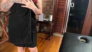 she pays for massage with her pussy