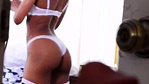 Ebony babe twerking for black cock on Pervs on Patrol, she loves it! 😍