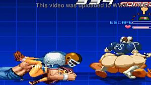 athena and chun li in anime dating game!