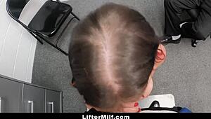 Security Officer Bangs Shoplifting Milf Before Husband