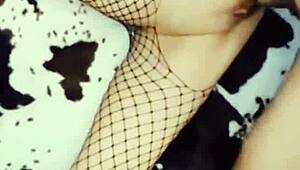 Milf does a hot striptease with masturbation, then takes big dick in her tight holes 😍