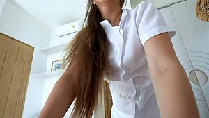 Nurse Convinces Teen to Cure Boner with Intense POV Gooning