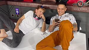 Threesome fun with my friend and a prepaid slut girl at the party