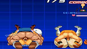 athena and chun li in anime dating game!