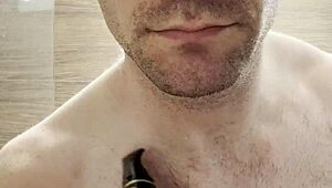 trimming sweaty armpits and chest after gym for photoshoot prep 😅