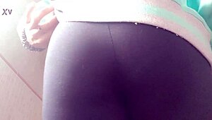 Step Aunt Amira’s Cellulite Ass Caught Peeing and Farting
