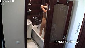 Cute Teen Aurora Caught on Shower Spy Cam