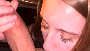 Blonde petite 18+ teen sucks hung instructor's cock