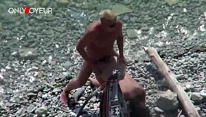 Beach Slut Wife Sucks and Fucks in Public