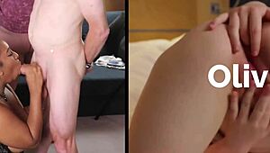 18 year old student passionately gives amazing head