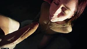 Detailed Double Facial Blowjob For My Little 18+ Stepsis During Casting