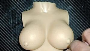 I give myself a Russian handjob using Dolly's small tits in domination scene. Close-up uncensored view.