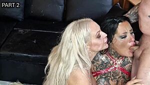 Louise Lee and Ashley Cumstar in Extreme Dirty Piss Anal Threesome. Milk, Whipped Cream, and Food Gagging Overload