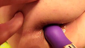 Vibrator fucks ass hard