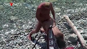 Beach Slut Wife Sucks and Fucks in Public