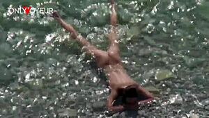 Beach Slut Wife Sucks and Fucks in Public