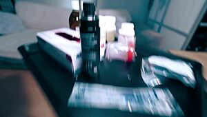 Sexy Nurse In Latex Gloves Helps Patient With Semen Sample Collection