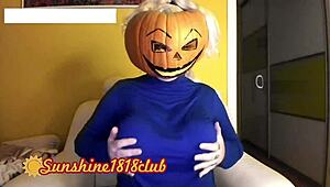 Happy Halloween Big Boobs Pumpkin Costume
