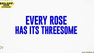 Hailey Rose in threeway with facial and doggystyle