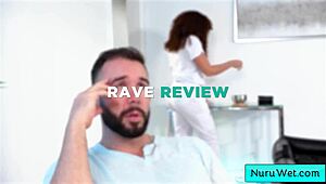 Ebony Masseuse Gives Wet Nuru Massage - Will Pound Willow Ryder